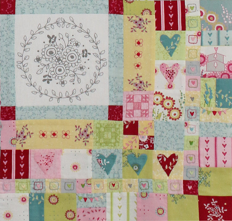 Hearts and Happy Flowers pattern set