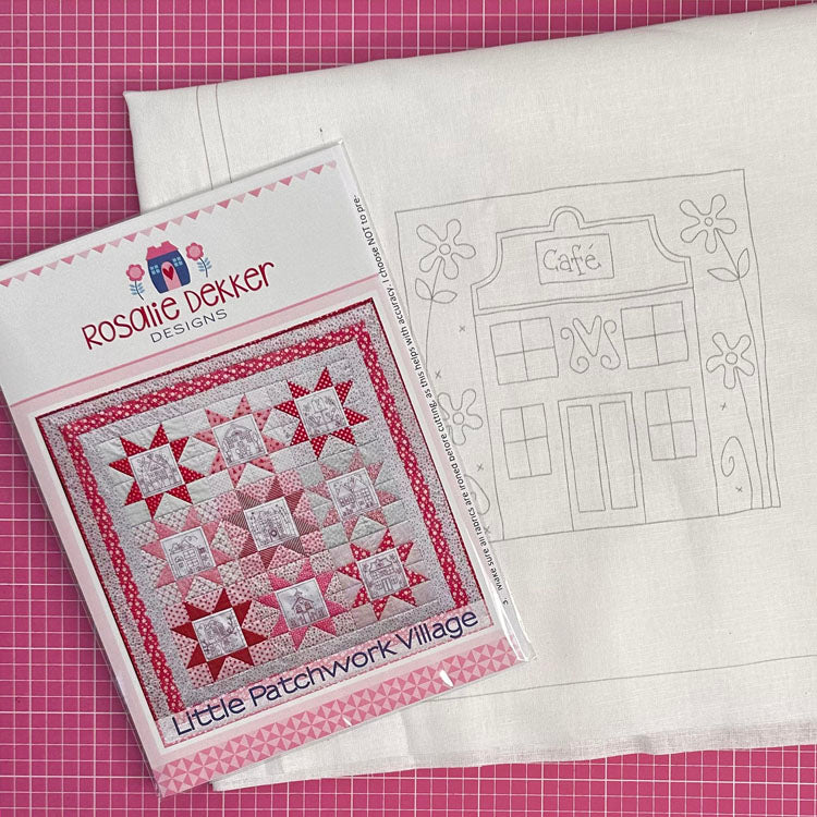 Little Patchwork Village Wall Quilt pre-printed linen