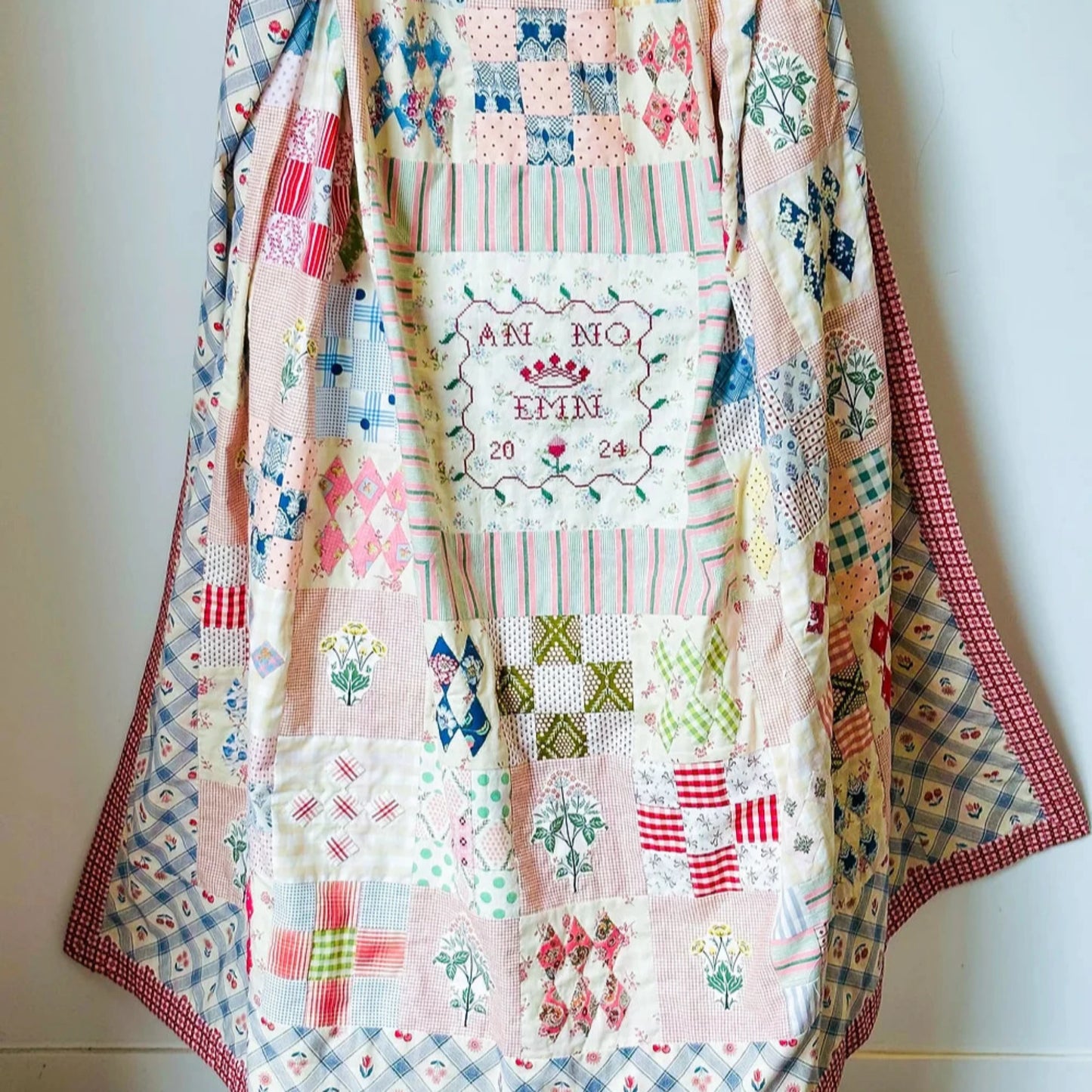 Dutch Darning Sampler Coverlet