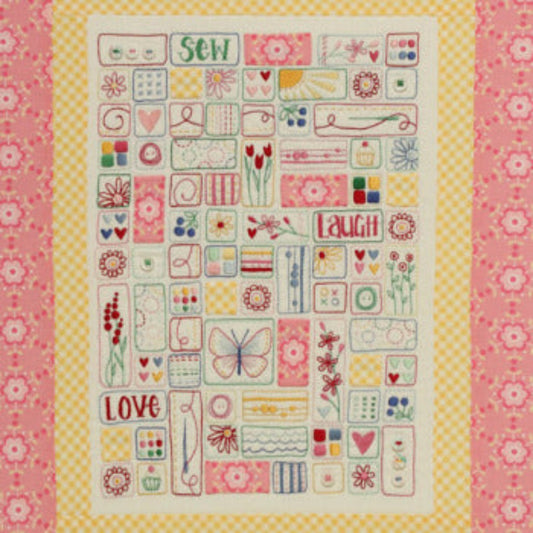 Sew Laugh Love pattern & pre-printed linen