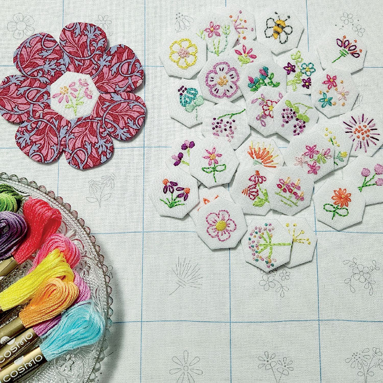 Field of Blooms pre-printed linen