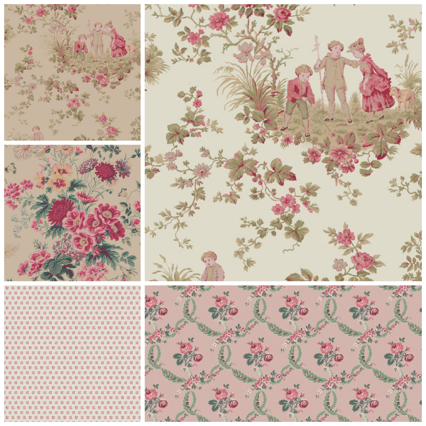 St Etienne fat quarter pack - 5 prints